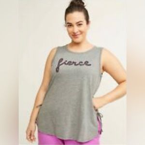 LIVI Active 22/24 “fierce” Heather Grey Graphic Tank